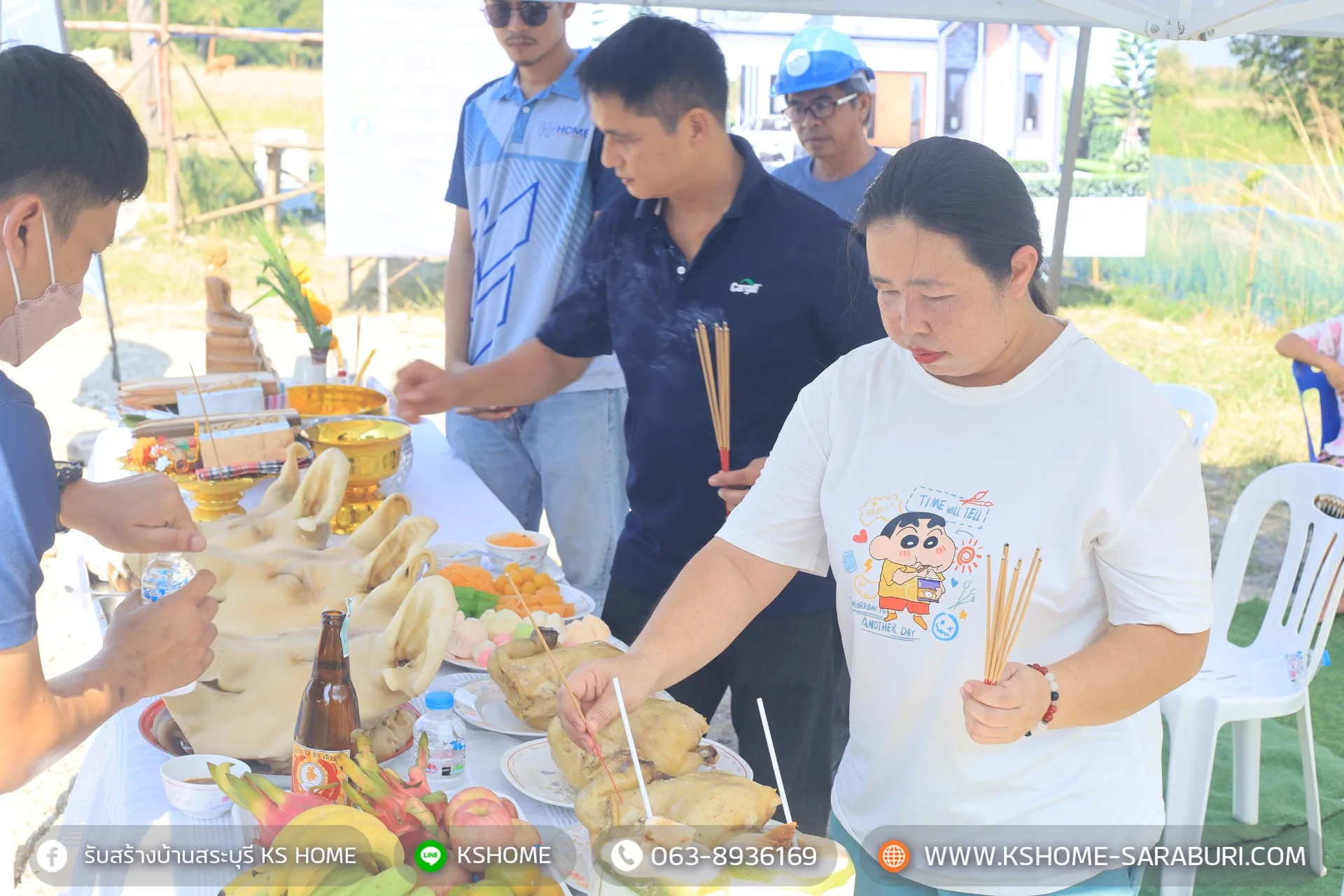 พิธีลงเสาเอก คุณประเทือง